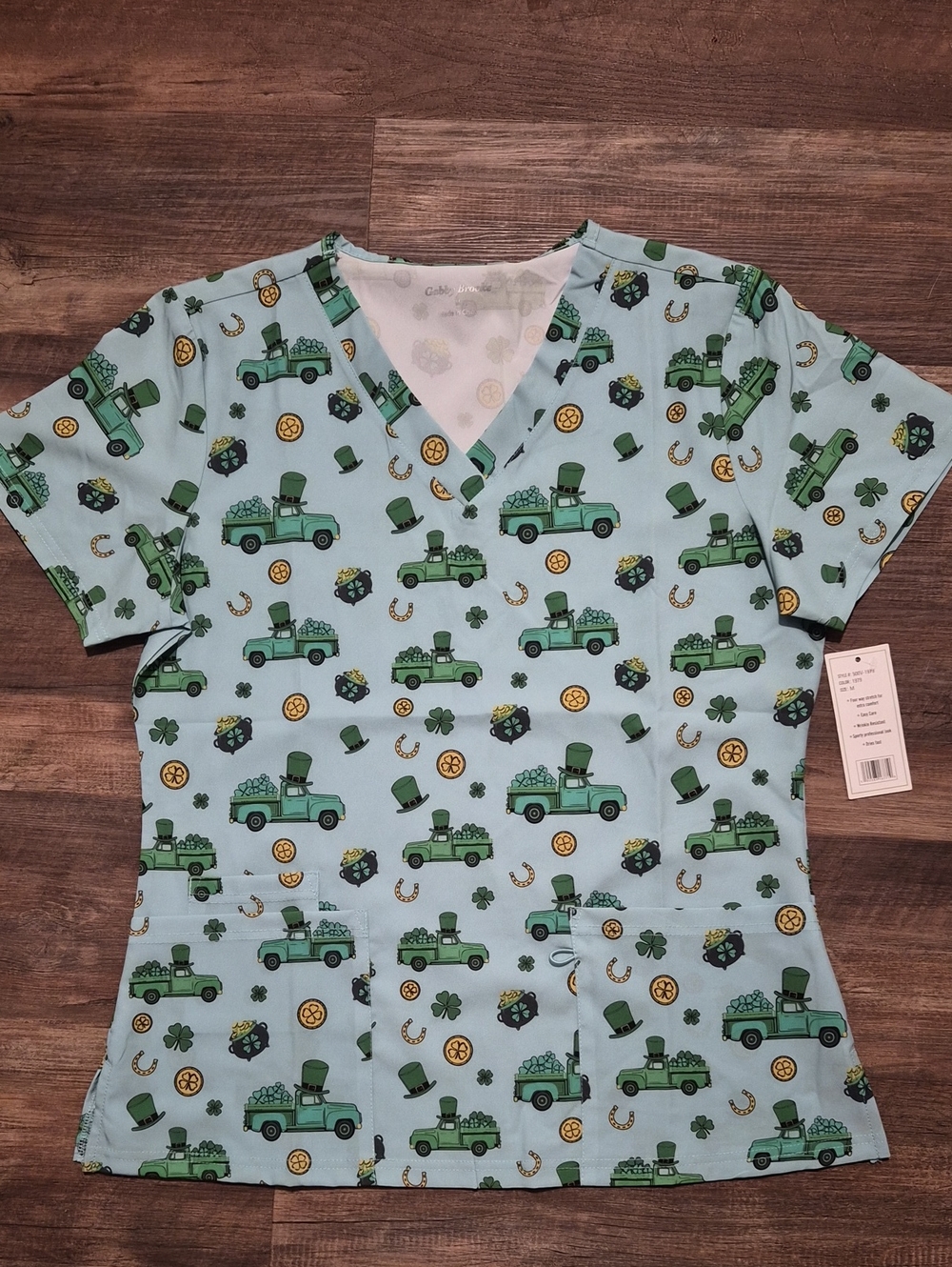 St Patrick's Day Scrub top